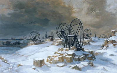Putten bij Gentilly in de sneeuw, 1879
